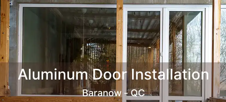  Aluminum Door Installation Baranow - QC