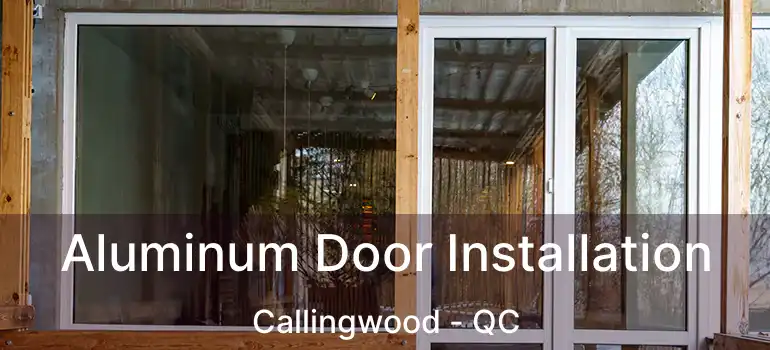  Aluminum Door Installation Callingwood - QC