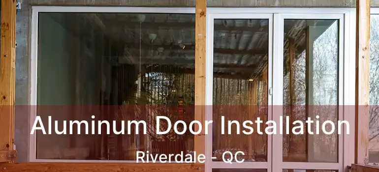 Aluminum Door Installation Riverdale - QC