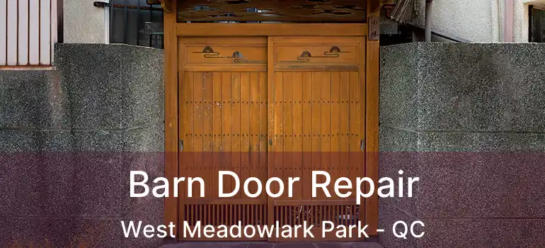  Barn Door Repair West Meadowlark Park - QC