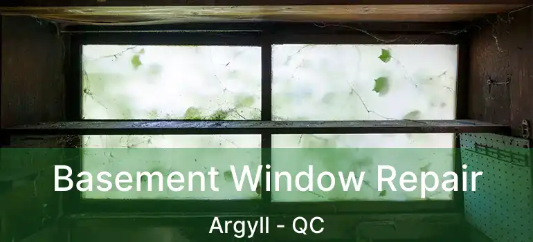  Basement Window Repair Argyll - QC
