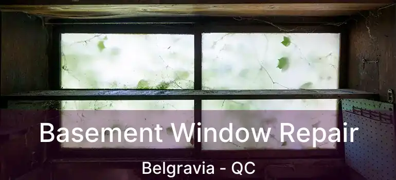  Basement Window Repair Belgravia - QC