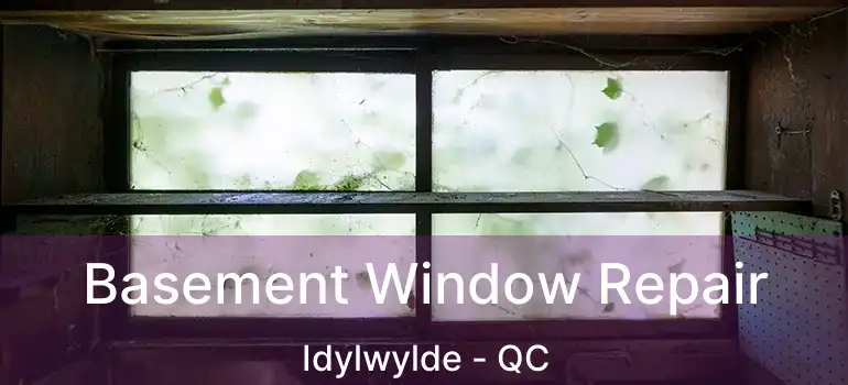  Basement Window Repair Idylwylde - QC