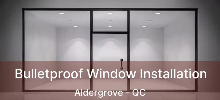  Bulletproof Window Installation Aldergrove - QC