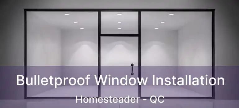  Bulletproof Window Installation Homesteader - QC
