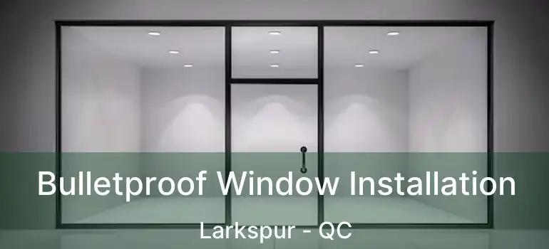  Bulletproof Window Installation Larkspur - QC