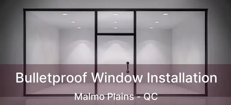  Bulletproof Window Installation Malmo Plains - QC
