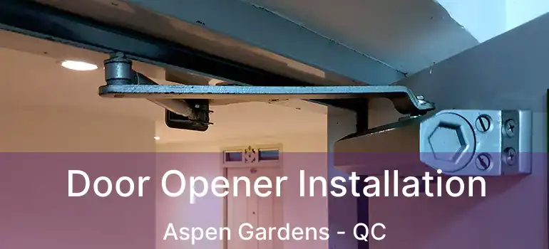  Door Opener Installation Aspen Gardens - QC