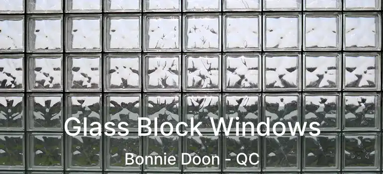  Glass Block Windows Bonnie Doon - QC