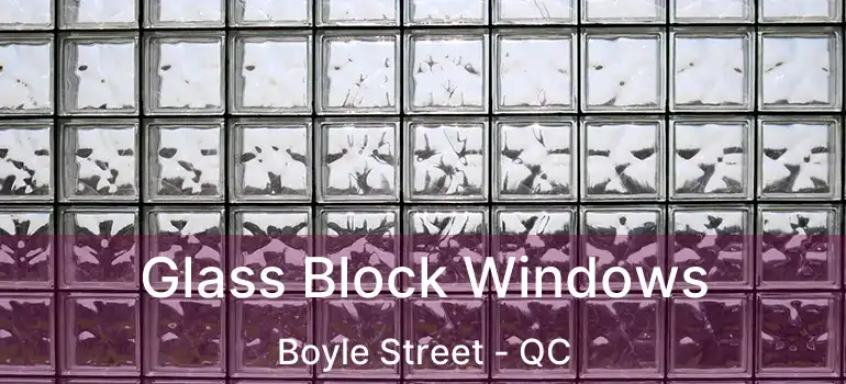  Glass Block Windows Boyle Street - QC