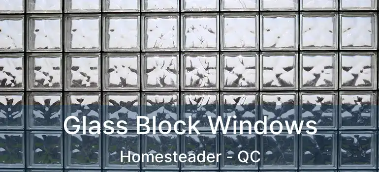  Glass Block Windows Homesteader - QC