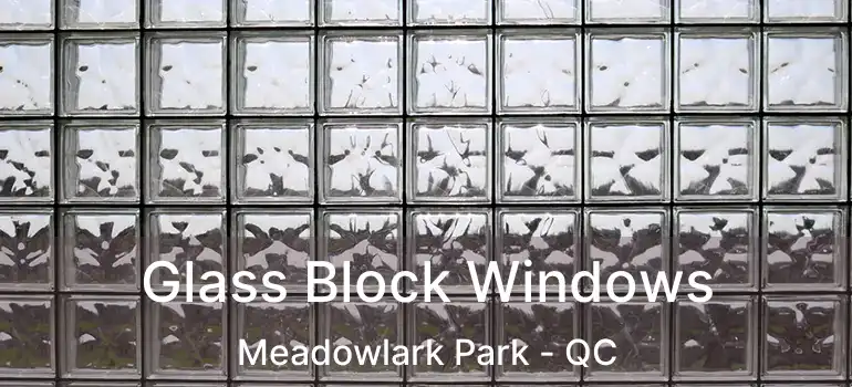  Glass Block Windows Meadowlark Park - QC