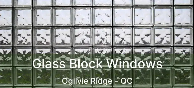  Glass Block Windows Ogilvie Ridge - QC