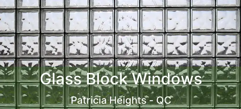  Glass Block Windows Patricia Heights - QC
