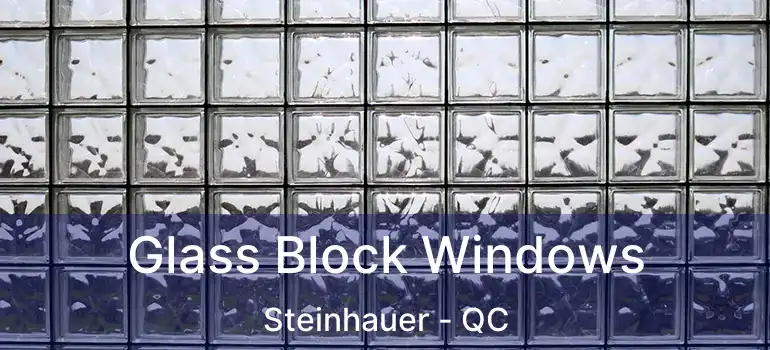  Glass Block Windows Steinhauer - QC