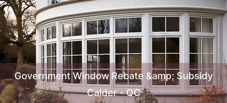  Government Window Rebate & Subsidy Calder - QC