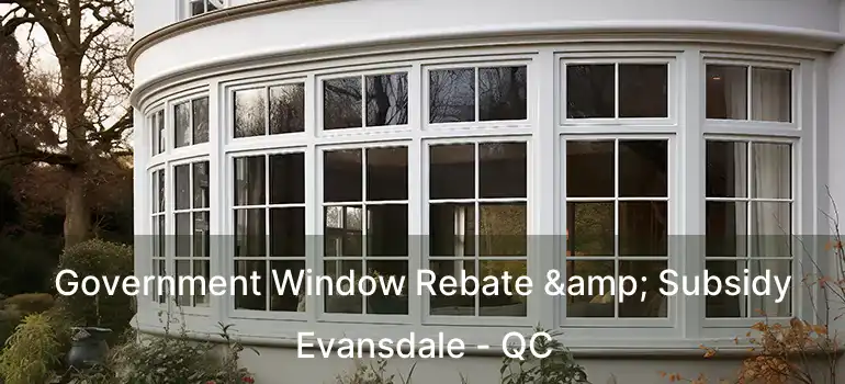  Government Window Rebate & Subsidy Evansdale - QC