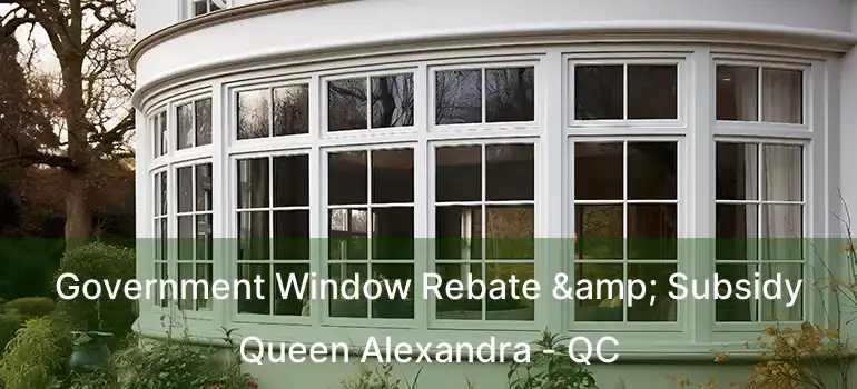  Government Window Rebate & Subsidy Queen Alexandra - QC