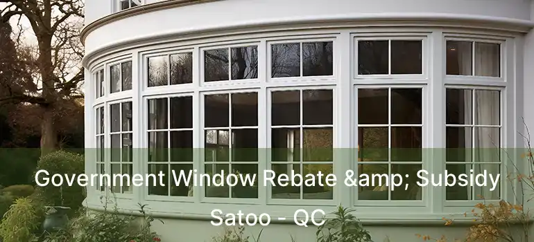  Government Window Rebate & Subsidy Satoo - QC