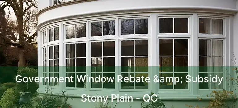  Government Window Rebate & Subsidy Stony Plain - QC