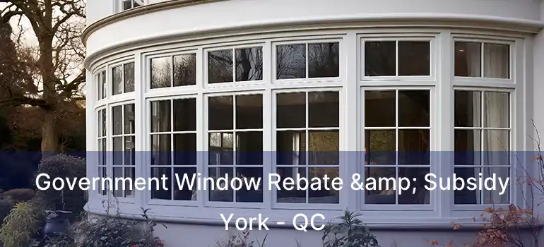  Government Window Rebate & Subsidy York - QC