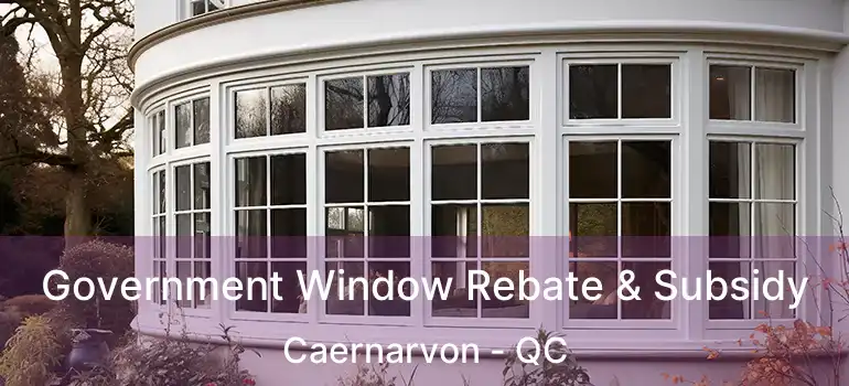  Government Window Rebate & Subsidy Caernarvon - QC