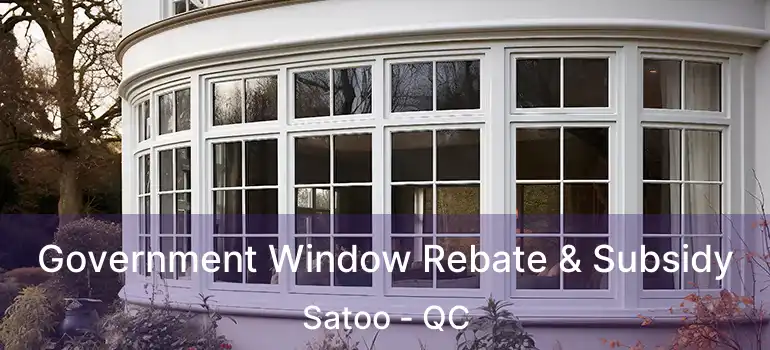  Government Window Rebate & Subsidy Satoo - QC