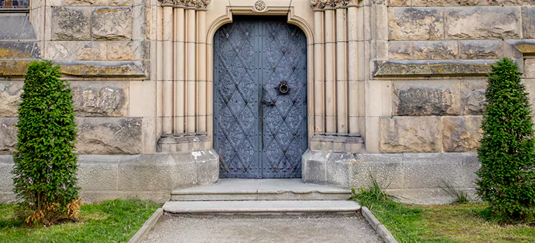 Traditional Double Front Doors in Sherbrooke, Quebec