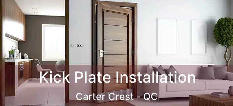  Kick Plate Installation Carter Crest - QC