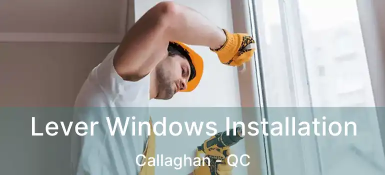  Lever Windows Installation Callaghan - QC