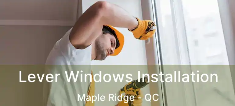  Lever Windows Installation Maple Ridge - QC