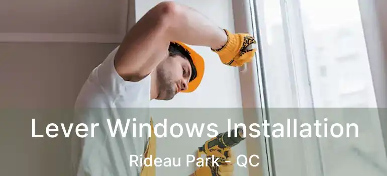  Lever Windows Installation Rideau Park - QC