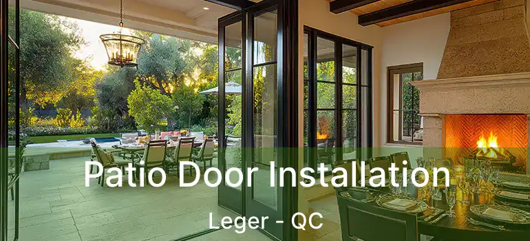  Patio Door Installation Leger - QC