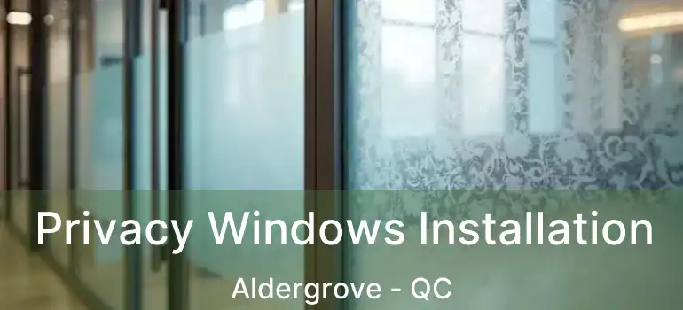  Privacy Windows Installation Aldergrove - QC