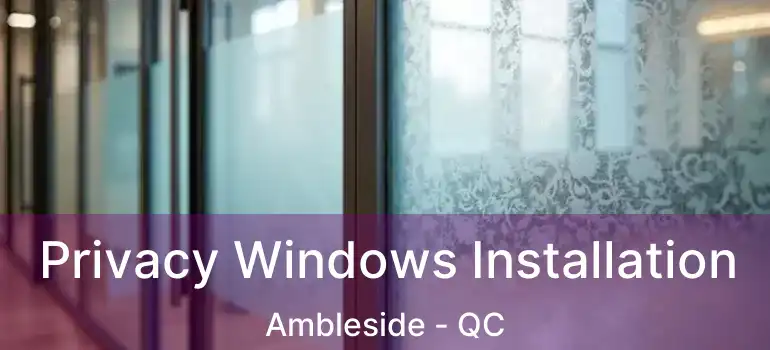  Privacy Windows Installation Ambleside - QC