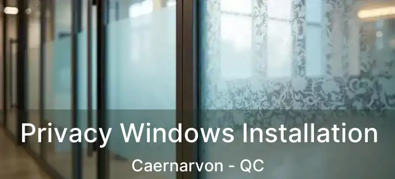  Privacy Windows Installation Caernarvon - QC