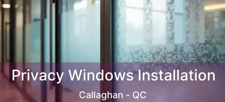  Privacy Windows Installation Callaghan - QC