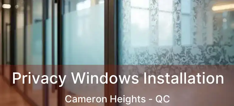  Privacy Windows Installation Cameron Heights - QC