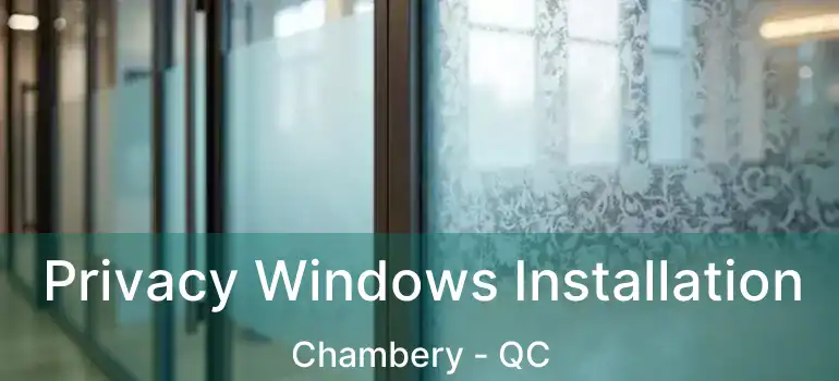  Privacy Windows Installation Chambery - QC