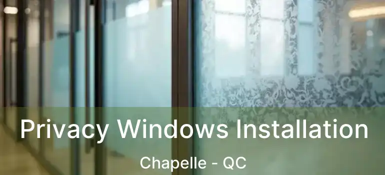  Privacy Windows Installation Chapelle - QC