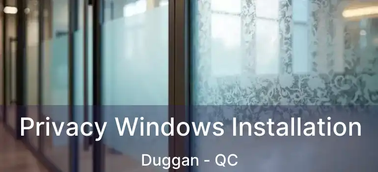  Privacy Windows Installation Duggan - QC