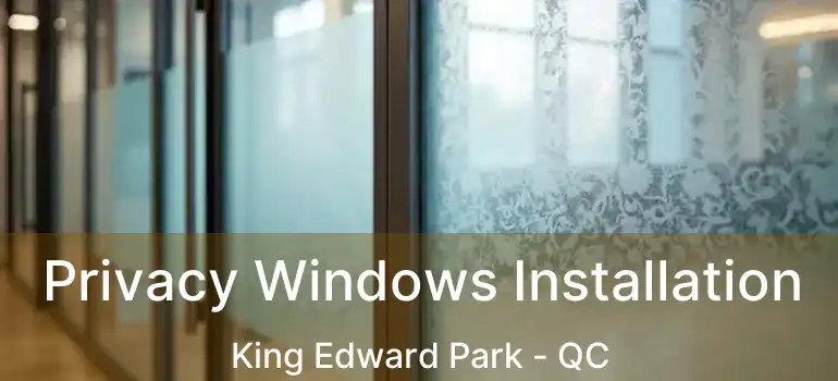  Privacy Windows Installation King Edward Park - QC