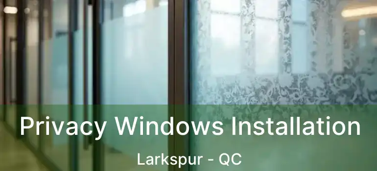  Privacy Windows Installation Larkspur - QC