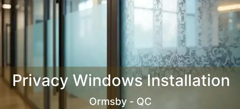  Privacy Windows Installation Ormsby - QC
