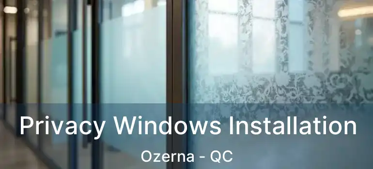  Privacy Windows Installation Ozerna - QC