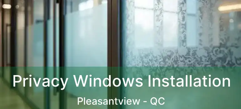  Privacy Windows Installation Pleasantview - QC