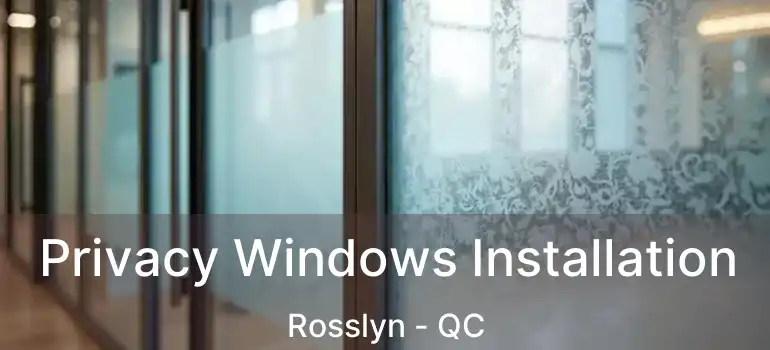  Privacy Windows Installation Rosslyn - QC
