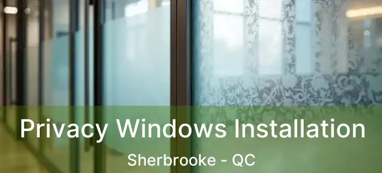  Privacy Windows Installation Sherbrooke - QC