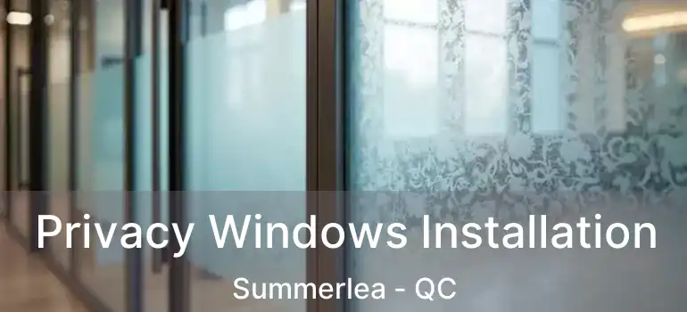  Privacy Windows Installation Summerlea - QC