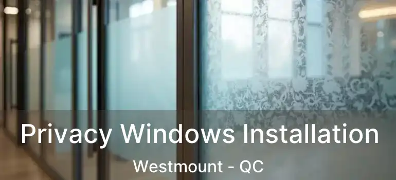  Privacy Windows Installation Westmount - QC